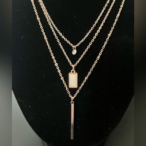 Beautiful Three Chain Necklace